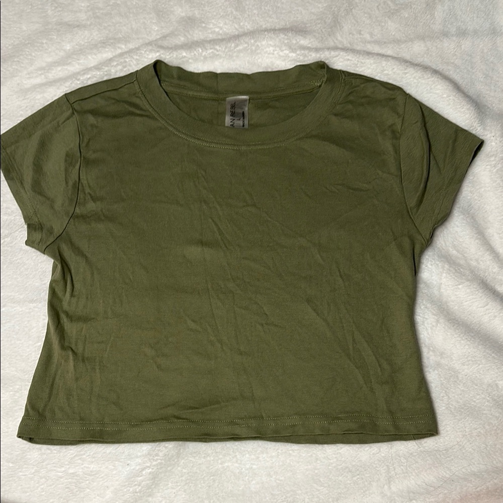 Olive Green Women's Crop Top